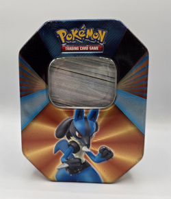 2021 Pokemon TCG Lucario V Forces Unleashed Collectors Tin - Image 1