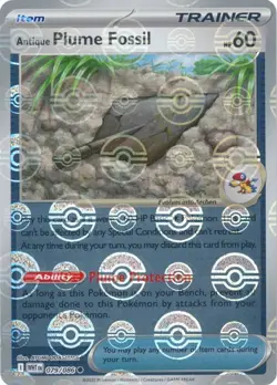 Antique Plume Fossil (Poke Ball Pattern) WHT 079/086 Pokemon SV: White Flare ... - Image 1
