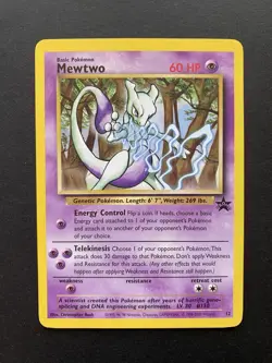 Pokemon Mewtwo Black Star Promo #12 WOTC 2000 NM/Excellent Ungraded Vintage - Image 1