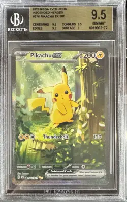 Pokemon Pikachu ex Ascended Heroes Special Illustration SIR 276 BGS 9.5 GEM MINT - Image 1