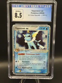 2005 Pokemon EX Delta Species 110/113 Vaporeon ex Holo 110/113 CGC 8.5 - Image 1