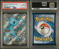 PSA 10 Mew EX 216/091 Paldean Fates Full Art Shiny Ultra Rare 2024 Pokemon - Image 1