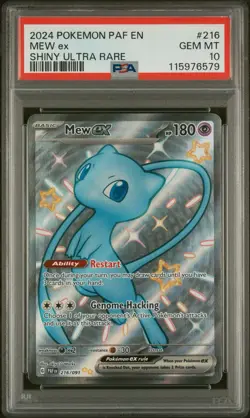 PSA 10 Mew EX 216/091 Paldean Fates Full Art Shiny Ultra Rare 2024 Pokemon - Image 2