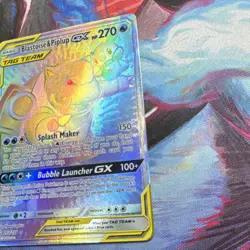 Pokemon Blastoise & Piplup GX 253/236 Cosmic Eclipse Rainbow Rare Holo 270 HP - Image 4