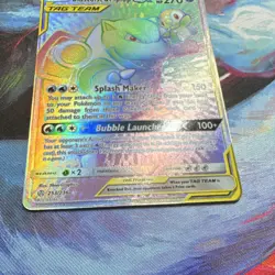 Pokemon Blastoise & Piplup GX 253/236 Cosmic Eclipse Rainbow Rare Holo 270 HP - Image 5