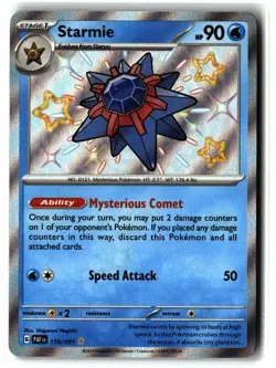 Starmie ⭐ 119/091 Holo Shiny Rare Paldean Fates 2024 Pokemon NM - Image 1