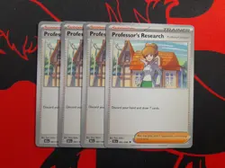 4x Professor's Research 085/086 x4 - Black Bolt - Pokemon Playset - NM - Image 1