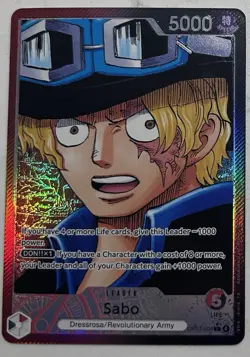 Sabo OP13-004 Alt Art Leader Carrying On His Will One Piece Card TCG English - Image 1
