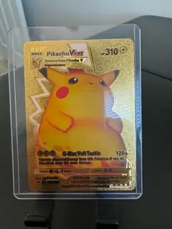 Pikachu VMAX 044/185 Vivid Voltage Ultra Rare Full Art Gold Pokemon Card - Image 1