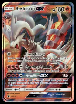 Pokemon Cards Reshiram GX SM137 SM Black Star Promos Promo NM - Image 1