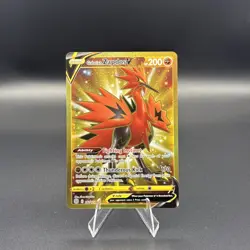 Pokemon Galarian Zapdos v TCG Card 182/172 Brilliant Stars Gold Secret Rare - Image 1