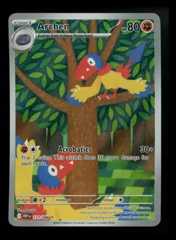 Archen 131/086 White Flare 2025 IR Holo Rare Pokemon Card TCG - Image 1