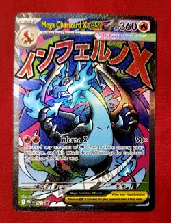 Pokemon Mega Charizard X EX TCG Trading Card 🔥 #23 - Image 1
