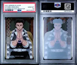 2021 CARDDASS DEMON SLAYER: STAINED GLASS CARDS | GYOMEI HIMEJIMA PSA 10 - Image 1