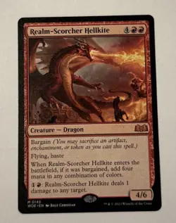 MTG Realm-Scorcher Hellkite - Wilds of Eldraine LP - Image 1