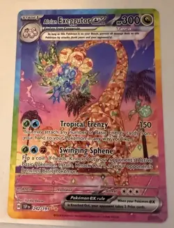 Pokemon Alolan Exeggutor EX 300 HP 242/191 Surging Sparks Holo Special Illustra… - Image 1