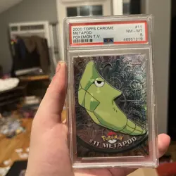 2000 Topps Chrome Metapod Pokemon T.V. #11 NM - MT 8 MINT. - Image 1
