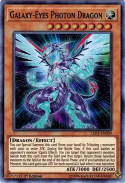 Yugioh! LP Galaxy-Eyes Photon Dragon - LED3-EN039 - Super Rare - 1st Edition Lig - Image 1
