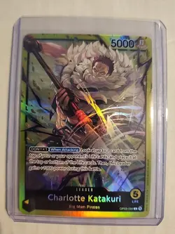 Charlotte Katakuri OP03-099 Leader ENGLISH AA ALTERNATE ART One Piece TCG NM CCG - Image 1