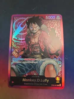 2022 ONE PIECE START DECK 1: STRAW HAT CREW #ST01-001 MONKEY D LUFFY LEADER - Image 1