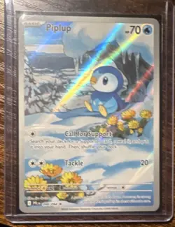 Pokemon Piplup 098/094 Illustration Rare Holo Me02: Phantasmal Flames Card - Image 1