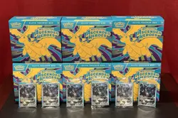 (6) Ascending Heroes Pokemon ETB (Opened) + 6 Sealed N’s Zekrom Promo Cards Lot! - Image 1