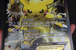 Pikachu EX XY124 XY Black Star Promo 2016 Pokemon Jumbo Card Full Art NM - Image 4