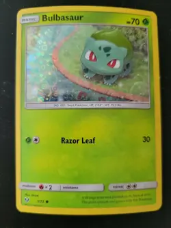 Pokemon TCG Card 2017 Shining Legends - Bulbasaur 1/73 Holo - Image 1
