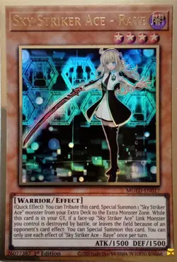 MGED-EN017 SKY STRIKER ACE - RAYE PREMIUM GOLD RARE 1ST EDITION YuGiOh CARD - Image 1