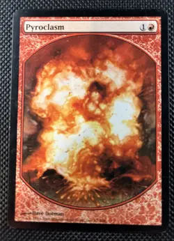 Pyroclasm 2006 Magic The Gathering Player Rewards Promo Card MTG Textless Played - Image 1