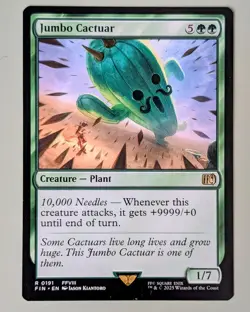 Jumbo Cactuar - Final Fantasy 191 Rare - Mint, Pack Fresh - Magic the Gathering - Image 1