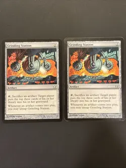2x Grinding Station Fifth Dawn MTG Magic UP /LP - Image 1