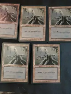 5x Basic Land #355 - SAME ART - Swamp - Ice Age - MP-NM - Magic MTG FTG - Image 3