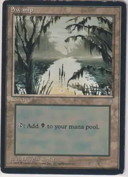 MTG Magic the Gathering Swamp (373/383) Ice Age HP - Image 1