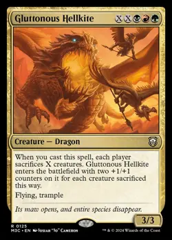 MTG Gluttonous Hellkite ** Modern Horizons 3 Commander ** English - Image 1
