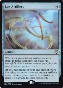 Lux Artillery Commander: Phyrexia: All Will Be One Foil NM 27 - Image 1