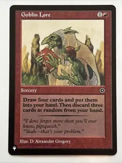 MTG The List Reprints Goblin Lore NM - Image 1