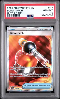 2025 POKEMON PFL EN-PHANTASMAL FLAMES ULTRA RARE #117 BLOWTORCH PSA 10 - Image 1