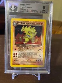 2002 Dark tyranitar NEO DESTINY! 11/105 POKEMON Graded Beckett 8 - Image 1