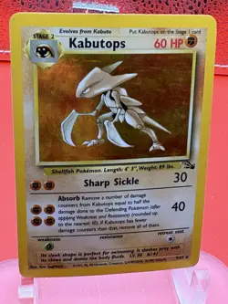 Pokemon Kabutops Holo Rare 9/62 Fossil 60 HP Stage 2 Sharp Sickle Absorb - Image 3