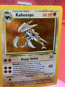 Pokemon Kabutops Holo Rare 9/62 Fossil 60 HP Stage 2 Sharp Sickle Absorb - Image 4