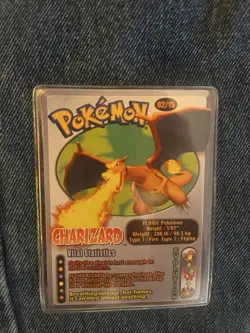WENDY'S - CHARIZARD Promo POKEMON Laminated 2002 Trading Card 2/15 - Image 1