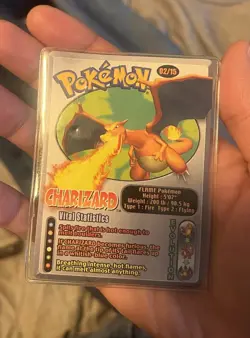 WENDY'S - CHARIZARD Promo POKEMON Laminated 2002 Trading Card 2/15 - Image 3