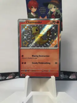 Pokemon Charmander TCG Scarlet & Violet Paldean Fates Holo Shiny Rare - Image 1