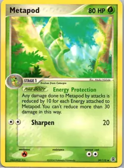 Pokemon TCG Metapod 39/112 FireRed LeafGreen NM - Image 1