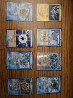 Pokemon plasma border 8 card lot (3 of the cards are in bad condition). - Image 1