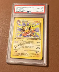 PSA 8 Jolteon 20/64 1st Edition Non Holo - Jungle - Pokemon TCG - Image 1