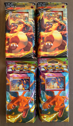 Lot of (4) Pokemon TCG Charizard Theme Decks: (2) Team Up and (2) Vivid Voltage - Image 1