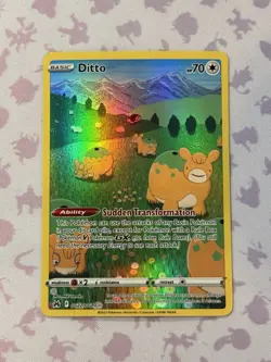 2023 Pokemon Crown Zenith GG22 Ditto Galarian Gallery Full Art Ultra Rare NM - Image 1
