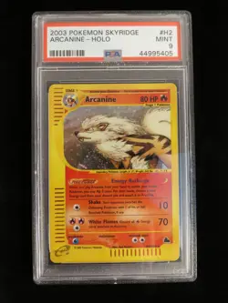 Arcanine Holo H2/H32 Skyridge PSA 9 Mint 9 Pokemon 2003 - Image 1